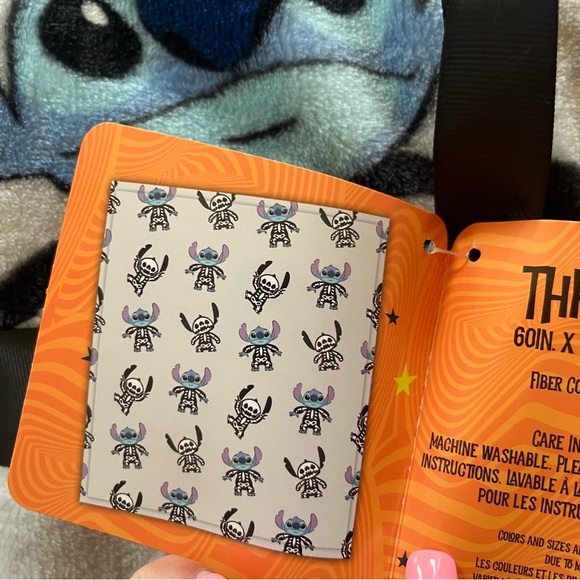 NWT! Disney Halloween Stitch Blanket Throw - Picture 2 of 3